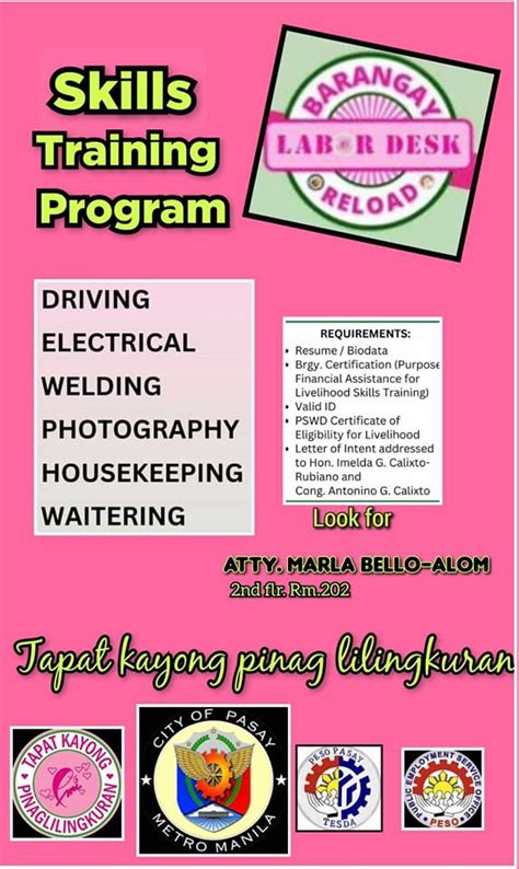 tesda pasay|TESDA Courses Training Centers Pasay City.